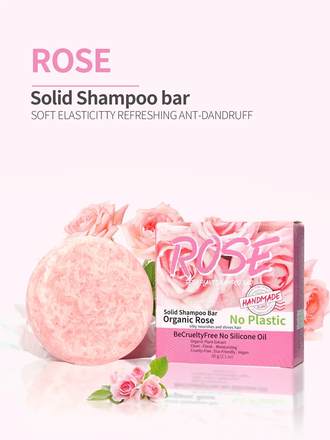 Pink rose shampoo soap, essential oil, handmade soap, nourishing, oil controlling, stain removing, floral fragrance overflowing