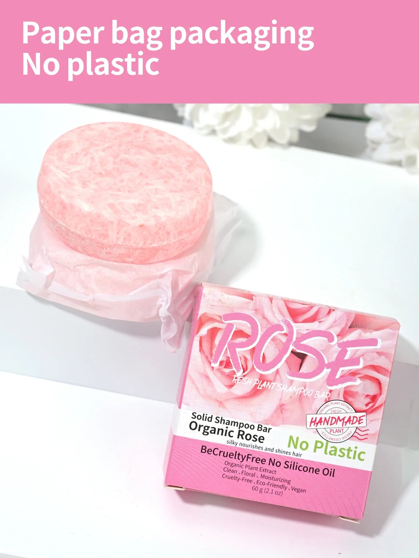 Pink rose shampoo soap, essential oil, handmade soap, nourishing, oil controlling, stain removing, floral fragrance overflowing